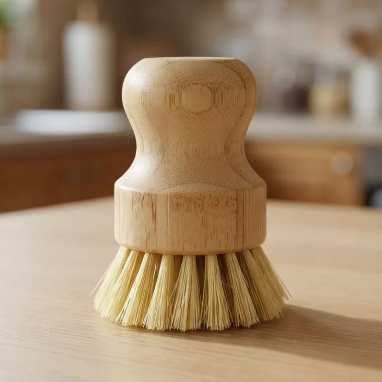 bamboo dish scrub brush, bamboo dish scrubber, bamboo kitchen brush